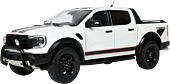 Solido Cars - Ford Ranger Raptor Ice White (2024) 1/18th Scale Die-Cast Vehicle Replica