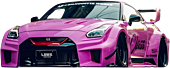 Solido Cars - Nissan GT-R (R35) Liberty Work Silhouette Body Kit Pink (2025) 1/18th Scale Die-Cast Vehicle Replica