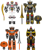 Mighty Morphin' Power Rangers - Zord ReAction 6" Action Figure Bundle (Set of 4)