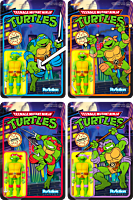 Teenage Mutant Ninja Turtles - Wave 7 Toon ReAction 3.75" Action Figure Bundle (Set of 4)