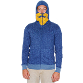 Toddland - Magnus Bearded Hoodie Blue Fleece