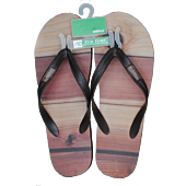 Toddland - Wood Plank Flip Flop Brown