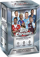 Soccer - 2025/26 Topps Chrome UEFA Club Competitions Soccer Trading Cards Hobby Value Box (7 Packs)