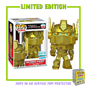 Transformers - Optimus Prime Gold Pop! Vinyl Figure in Acrylic Pop! Protector (Supreme Limited Edition)