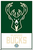 NBA Basketball - Milwaukee Bucks Logo Poster (311)