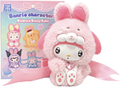 Sanrio - Sanrio Characters Diamond Bunny Baby Blind Box Vinyl Plush Keychain (Single Unit)