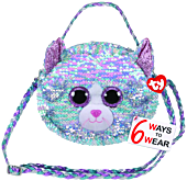 Beanie Boos - Whimsy the Blue Cat Flippable Handbag