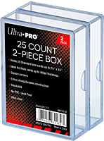 Ultra Pro - Clear 2-Piece Plastic Card Storage Box 2-Pack (25 Count)