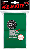 Ultra Pro - Green Non-Glare Pro-Matte Standard Deck Protector Sleeves (100 Count)