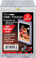 Ultra Pro - Clear 130pt Magnetic UV One-Touch Card Holder 5-Pack