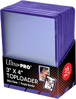 Ultra Pro - 3 x 4 35pt Purple Border Toploader 25-Pack