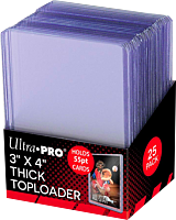 Ultra Pro - 3” x 4” Thick 55pt Card Top Loader (25 Count)