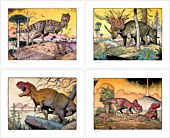 William Stout Dinosaur Series - The Cretaceous Era Fine Art Prints by William Stout (Set of 4)