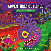 Dungeons & Dragons - Adventures Outlined Colouring Book by Todd James Paperback Book