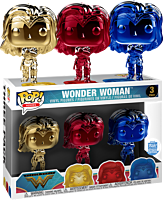 Wonder Woman Chrome Pop! Vinyl Figure 3-Pack (Funko Exclusive).