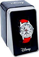 Mickey Mouse - Steamboat Minnie Mouse Red Faux Leather Band Petit Watch (One Size)