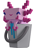 Minecraft Build-A-Portal Axolotls Figures New In Box White Yellow